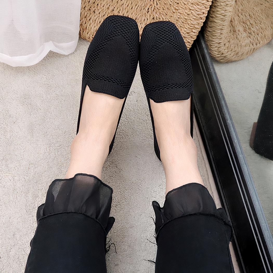 Mocassins souples en maille pour femmes