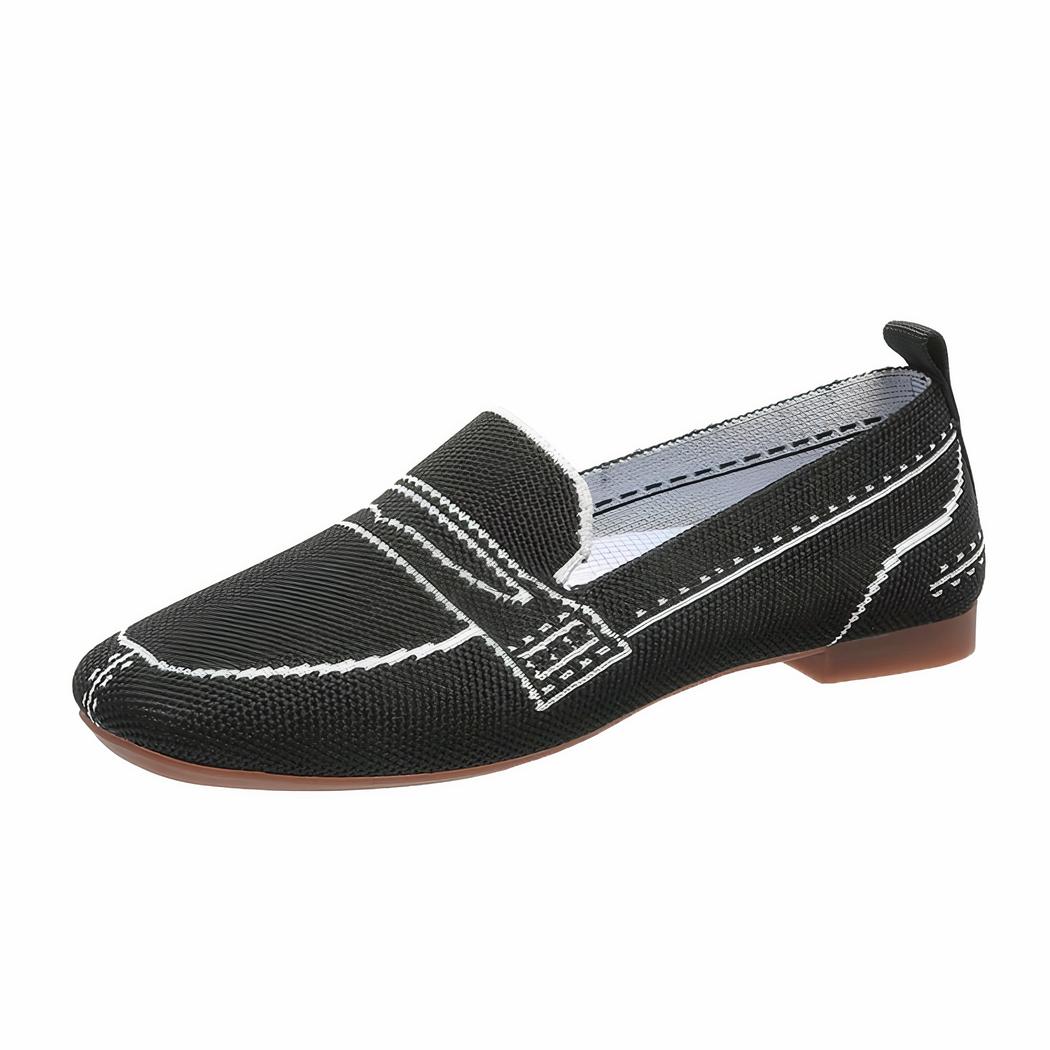 Mocassins souples en mesh avec motif surpiqures