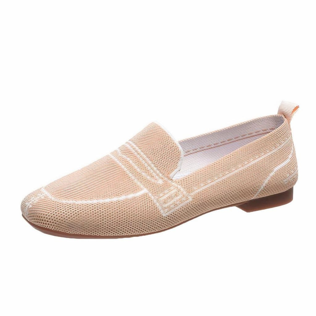 Mocassins souples en mesh avec motif surpiqures