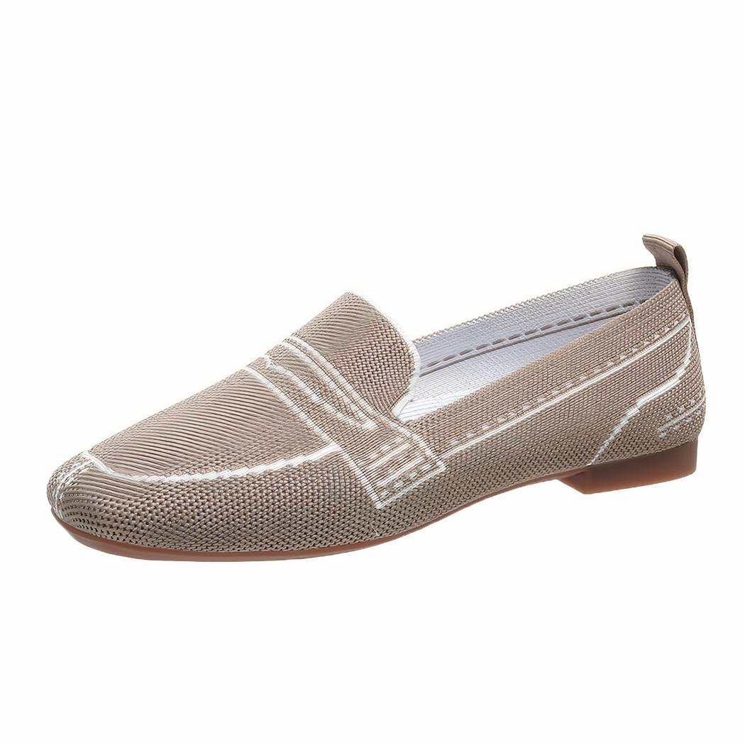Mocassins souples en mesh avec motif surpiqures