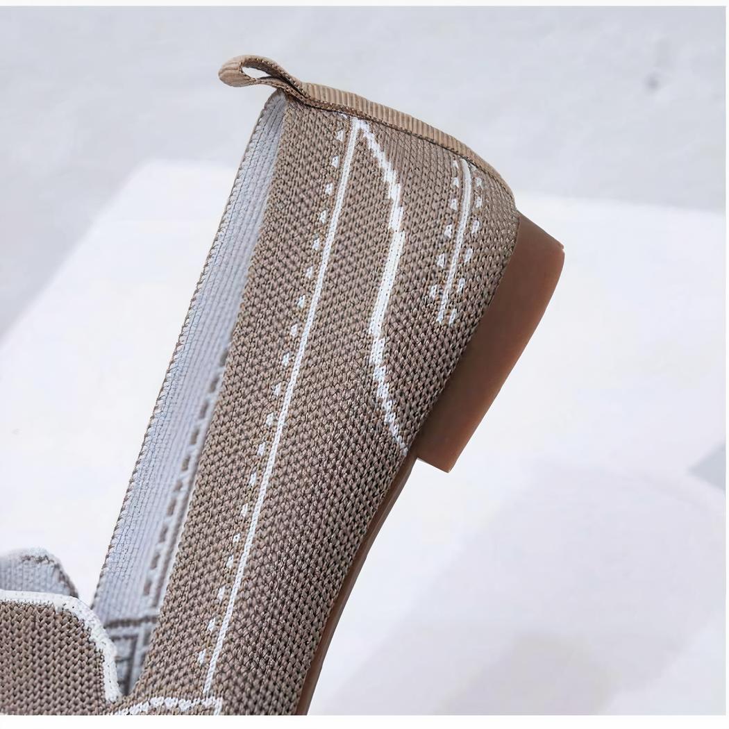 Mocassins souples en mesh avec motif surpiqures