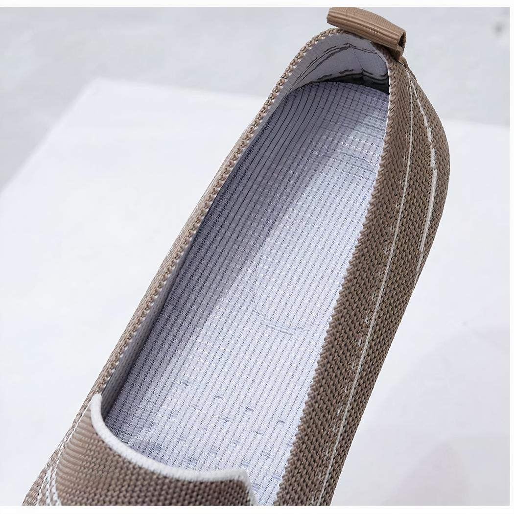 Mocassins souples en mesh avec motif surpiqures