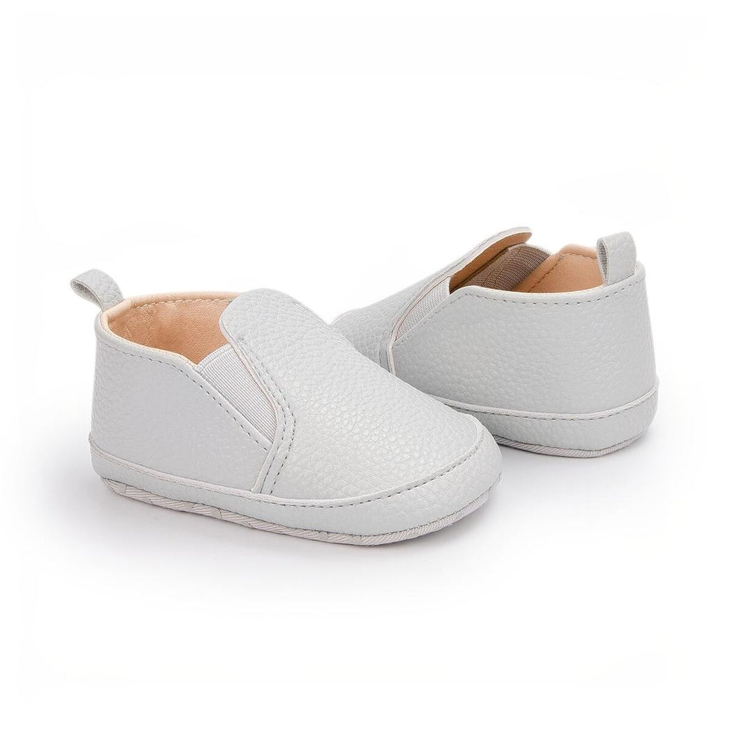 Mocassins unis à enfiler en cuir synthétique pour bébé