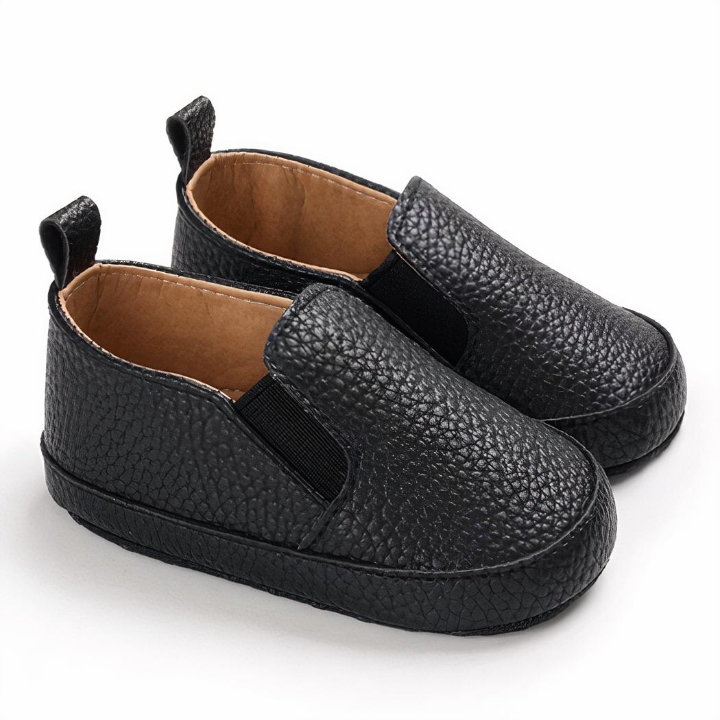 Mocassins unis à enfiler en cuir synthétique pour bébé
