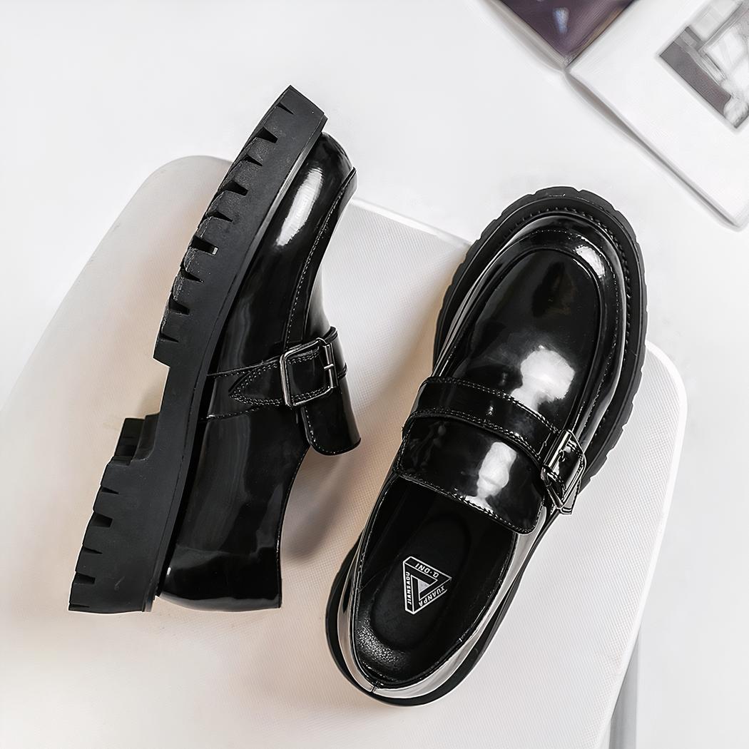 Mocassins en cuir à plateforme pour hommes