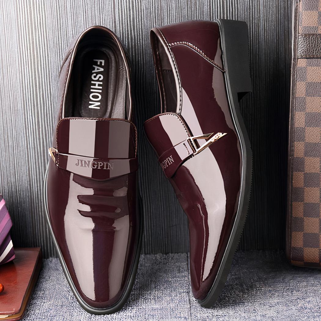 Mocassins vernis marrons de luxe