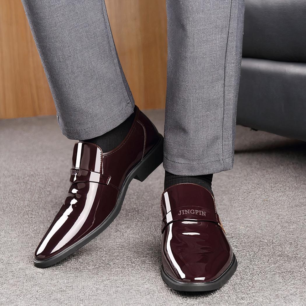Mocassins vernis marrons de luxe