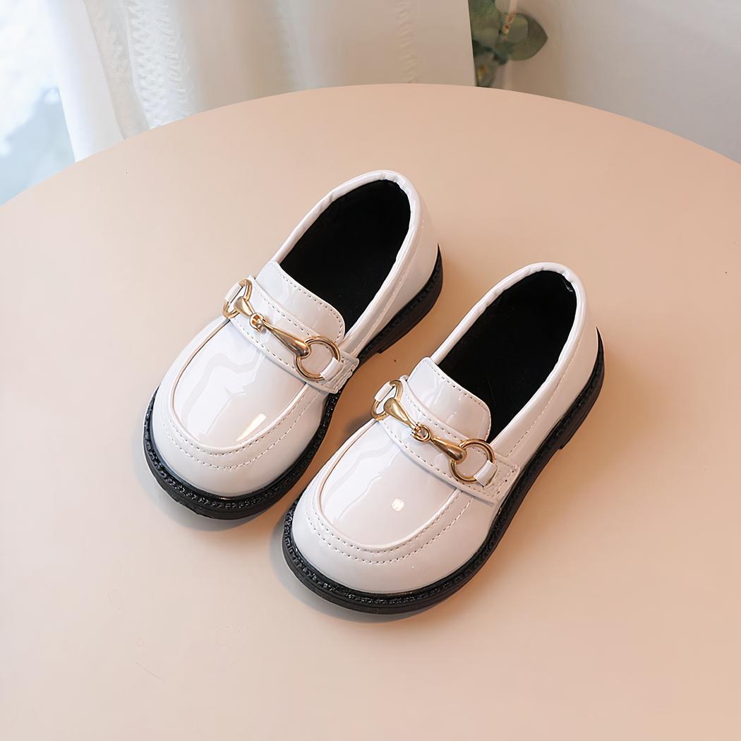 Mocassins plats à enfiler en cuir pour garçons