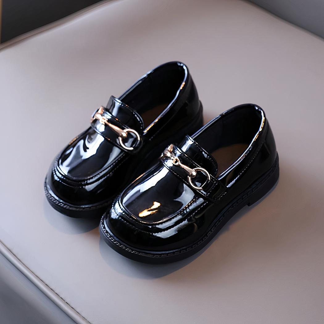 Mocassins plats à enfiler en cuir pour garçons