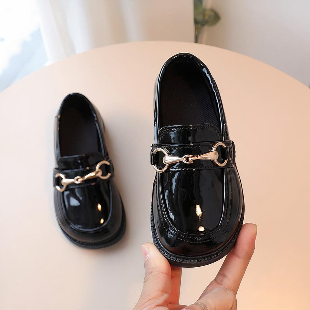 Mocassins plats à enfiler en cuir pour garçons