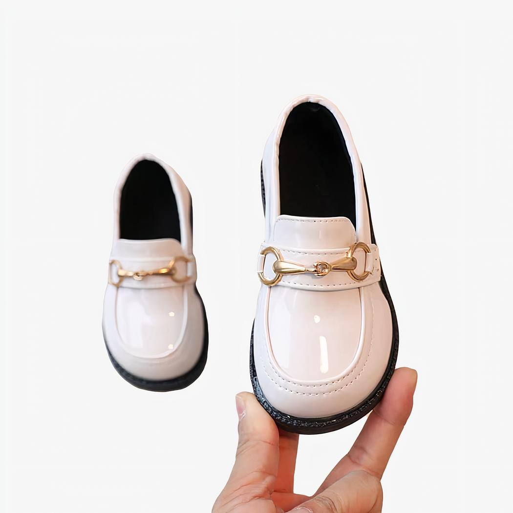 Mocassins plats à enfiler en cuir pour garçons