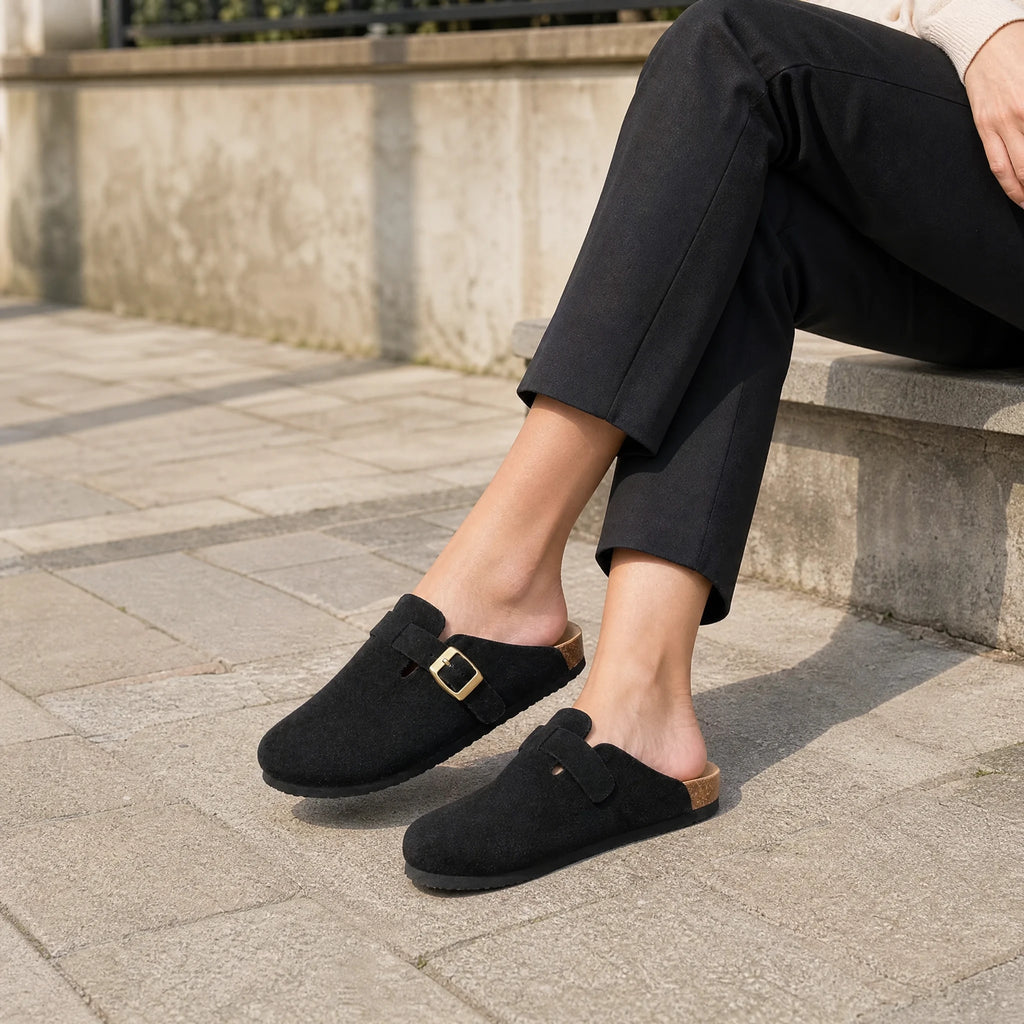 Mule Mocassin Femme Noire à Boucle Dorée - Utilisation du produit