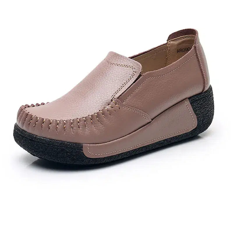 Mocassins orthopédiques à semelle noire pour femmes