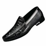 mocassin chic en cuir pour homme noir