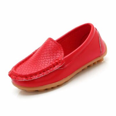Mocassin à enfiler en cuir souple pour enfant