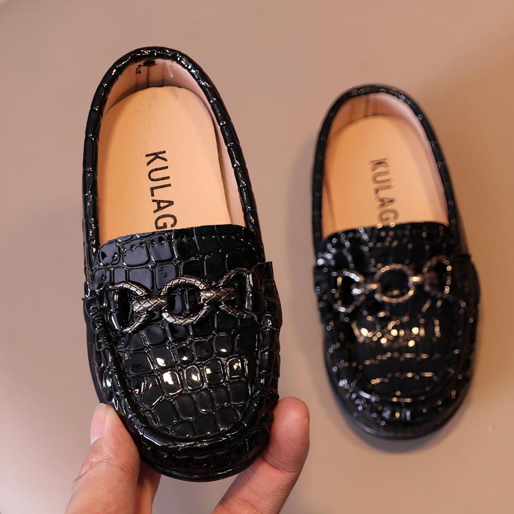 mocassin à motif crocodile pour bébé