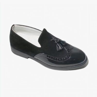 Mocassins en cuir à pampilles pour garçons