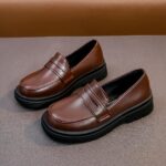 Mocassins en cuir de style britannique pour garçons