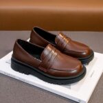 Mocassins en cuir de style britannique pour garçons