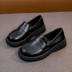 Mocassins en cuir de style britannique pour garçons