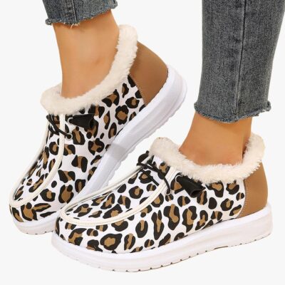 Mocassins Noirs Et Motifs Léopard à Talons Pour Femmes • Mon Mocassin