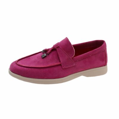 Mocassins classiques à glands et en daim pour femmes