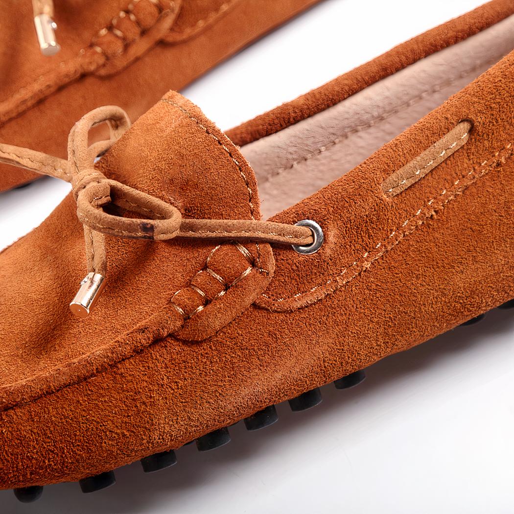 Mocassins souples en daim pour femmes • Mon Mocassin