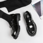Mocassins en cuir à plateforme pour hommes