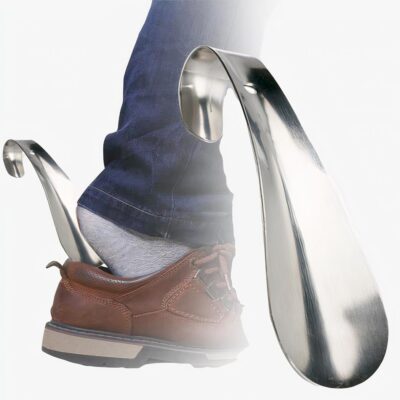 Chausse pied en acier inoxydable recourbé