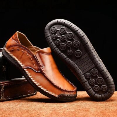 Mocassins souples en cuir synthétique pour homme